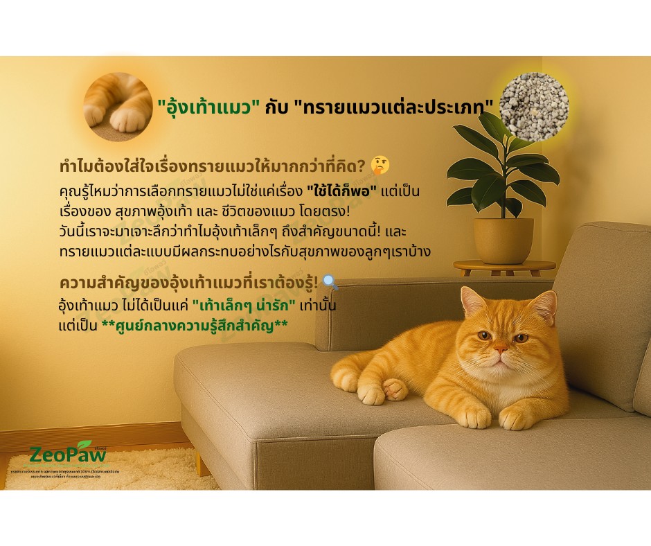 ทรายแมวแต่ละประเภท ZeoPaw